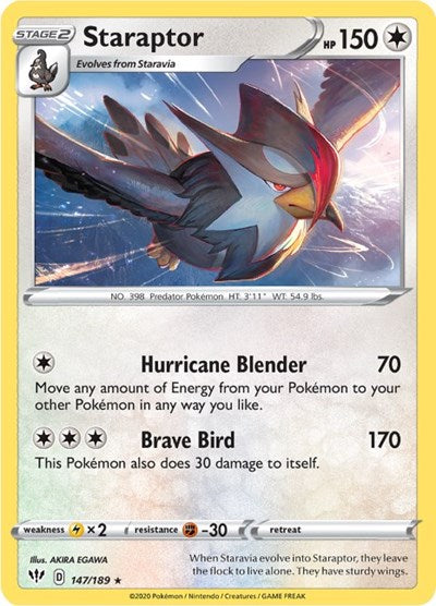 SWSH03: Staraptor (Reverse Holofoil)