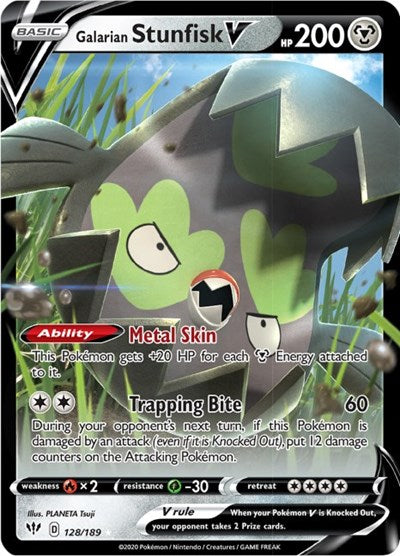 SWSH03: Galarian Stunfisk V (Holofoil)