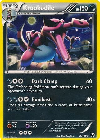 BLE: Krookodile - 66/108 (Cosmos Holo) (Holofoil)