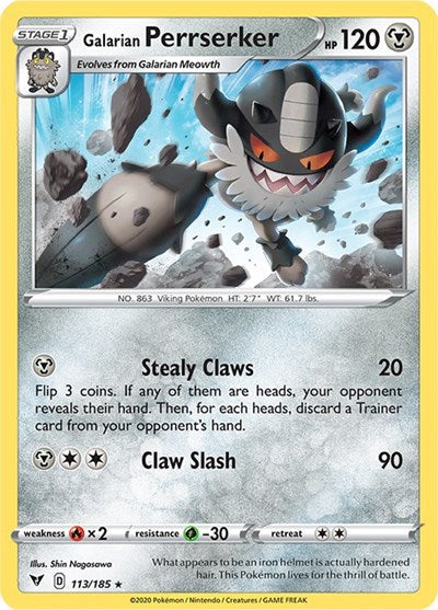 SWSH04: Galarian Perrserker (Reverse Holofoil)