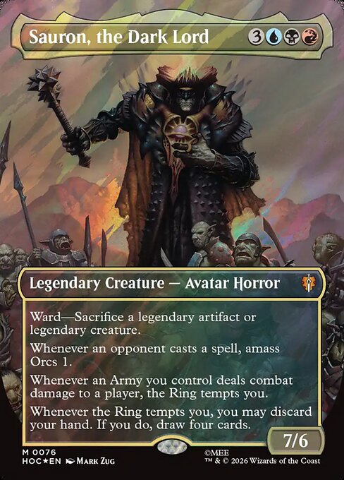 HOC: Sauron, the Dark Lord (Borderless) (Surge Foil)