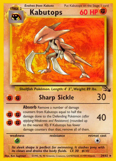 Kabutops (24) 24/62 Unlimited Fossil