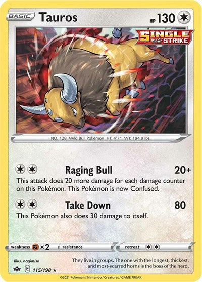 SWSH06: Tauros (Reverse Holofoil)