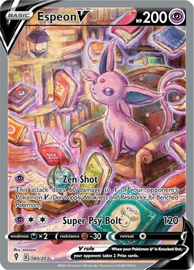 SWSH07: Espeon V (Alternate Full Art) (Holofoil)