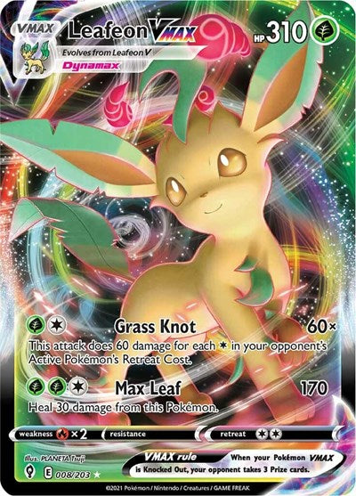 SWSH07: Leafeon VMAX (Holofoil)
