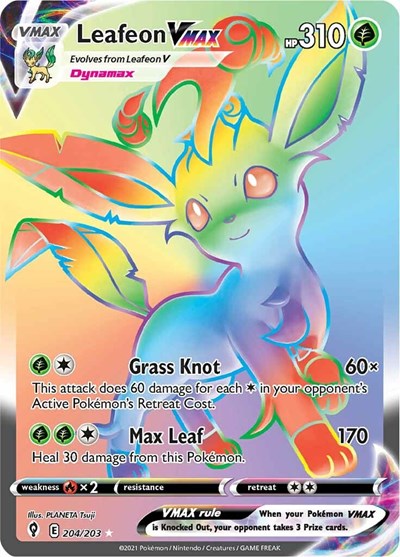 SWSH07: Leafeon VMAX (Secret) (Holofoil)