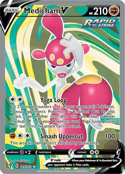 SWSH07: Medicham V (Full Art) (Holofoil)