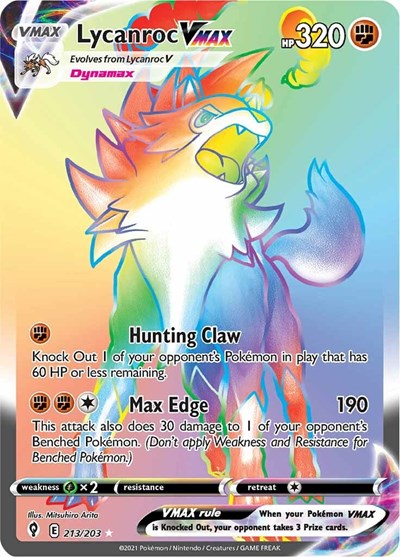SWSH07: Lycanroc VMAX (Secret) (Holofoil)