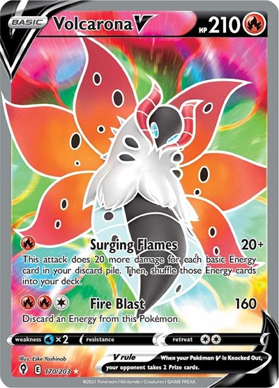 SWSH07: Volcarona V (Full Art) (Holofoil)