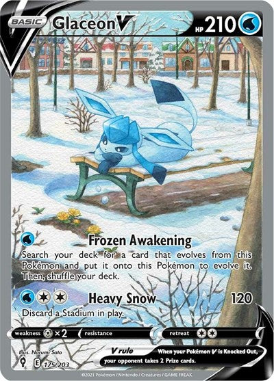 SWSH07: Glaceon V (Alternate Full Art) (Holofoil)