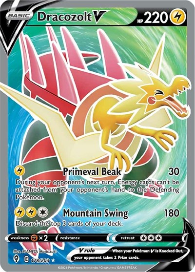 SWSH07: Dracozolt V (Full Art) (Holofoil)