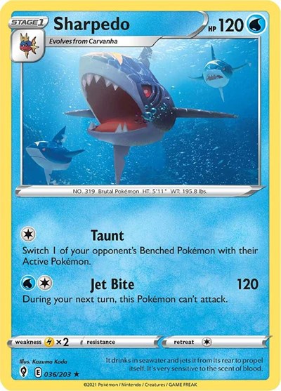 SWSH07: Sharpedo (Reverse Holofoil)