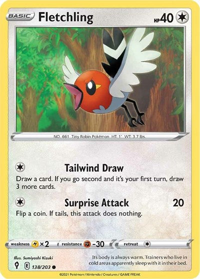 SWSH07: Fletchling (Reverse Holofoil)