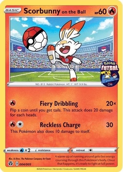 MCAP: Scorbunny on the Ball - 004/005 (Pokemon Futsal)