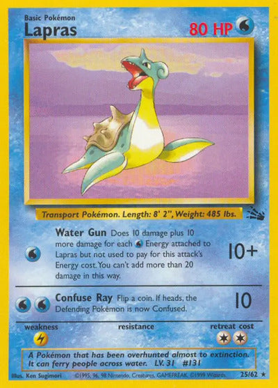 Lapras (25) 25/62 Unlimited Fossil