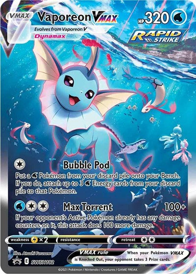 SWSD: Vaporeon VMAX - SWSH182 (Holofoil)