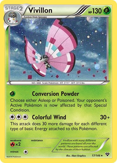 BLE: Vivillon - 17/146 (Cosmos Holo) (Holofoil)