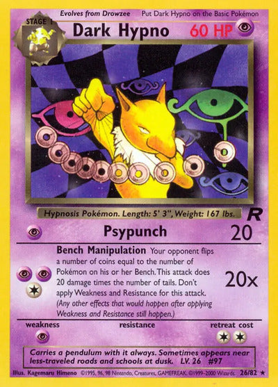 Dark Hypno (26) 26/82 Unlimited Team Rocket