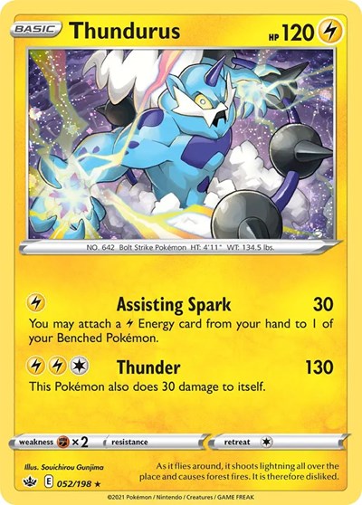 BLE: Thundurus - 052/198 (Cosmos Holo) (Holofoil)