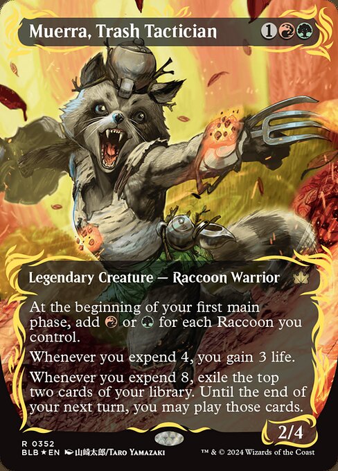 BLB: Muerra, Trash Tactician (Borderless) (Raised Foil)