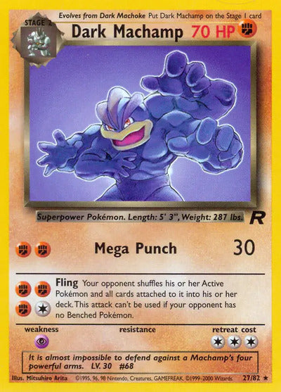 Dark Machamp (27) 27/82 Unlimited Team Rocket