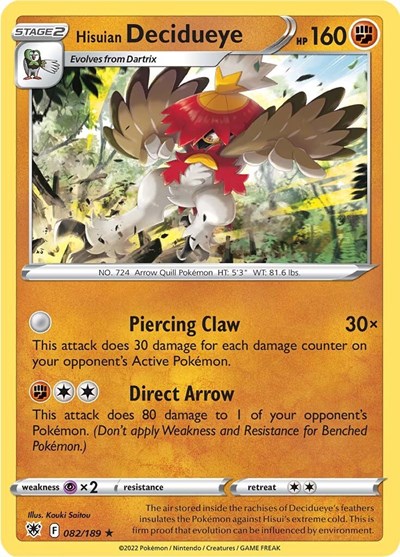 SWSH10: Hisuian Decidueye (Holofoil)
