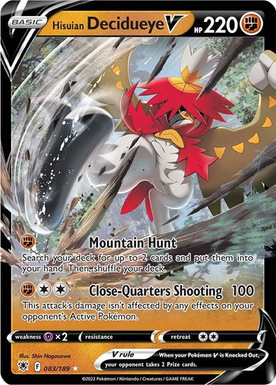 SWSH10: Hisuian Decidueye V (Holofoil)