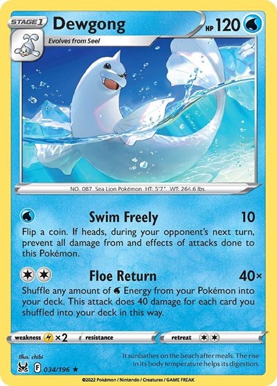 SWSH11: Dewgong (Reverse Holofoil)