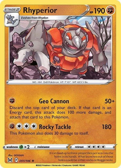 SWSH11: Rhyperior (Reverse Holofoil)
