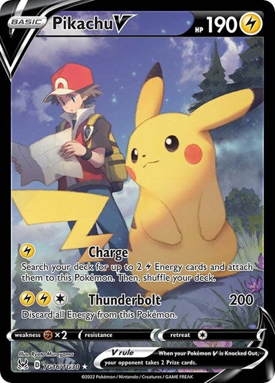 SWSH11: TG: Pikachu V (Holofoil)