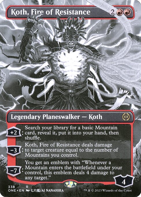 ONE: Koth, Fire of Resistance (Borderless) (Foil)