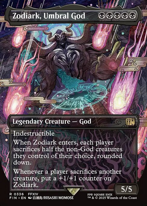 FIN: Zodiark, Umbral God (Borderless) (Foil)