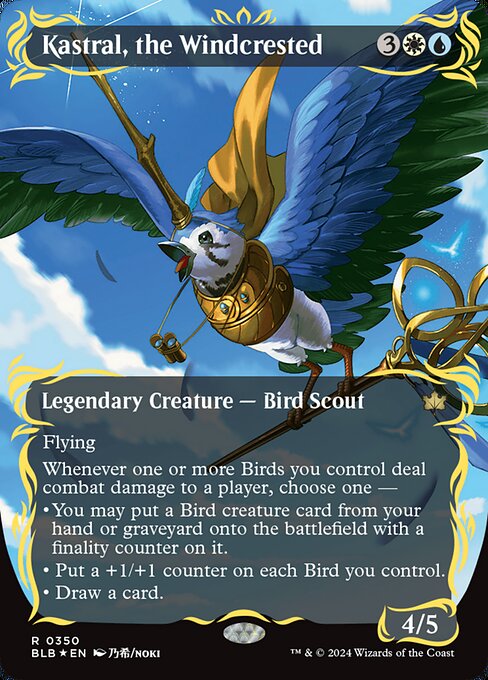 BLB: Kastral, the Windcrested (Borderless) (Raised Foil)