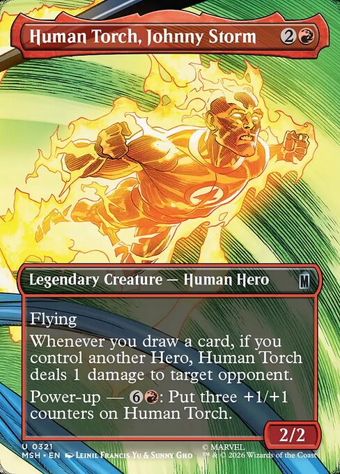 MSH: Human Torch, Johnny Storm (Borderless)
