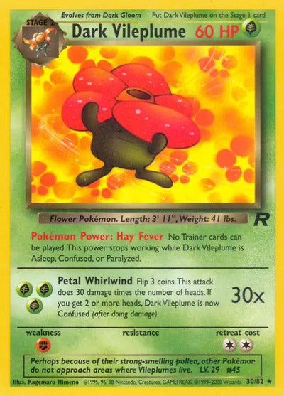 Dark Vileplume (30) 30/82 Unlimited Team Rocket