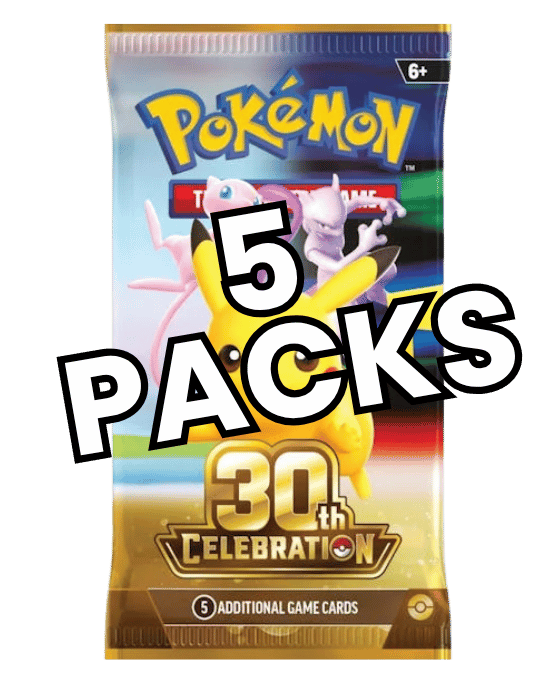 Pokemon TCG: 30th Celebration 5x Pack - Moonshot Rips (OPENED LIVE ON STREAM)