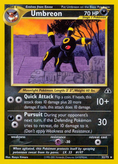 Umbreon (32) 32/75 Unlimited Neo Discovery