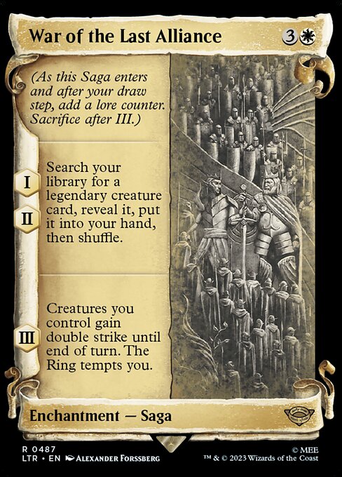 LTR: War of the Last Alliance (Showcase Scrolls) (Foil)