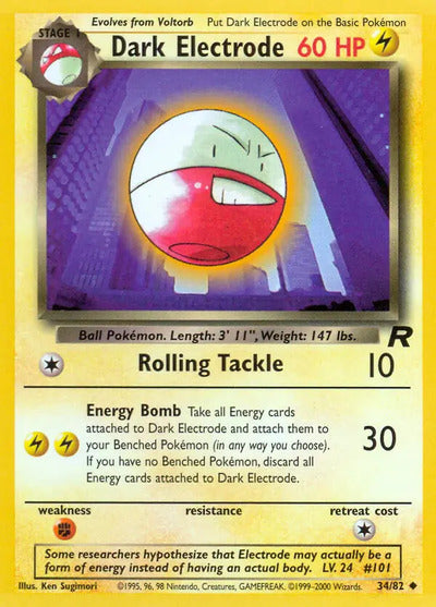 Dark Electrode 34/82 Unlimited Team Rocket