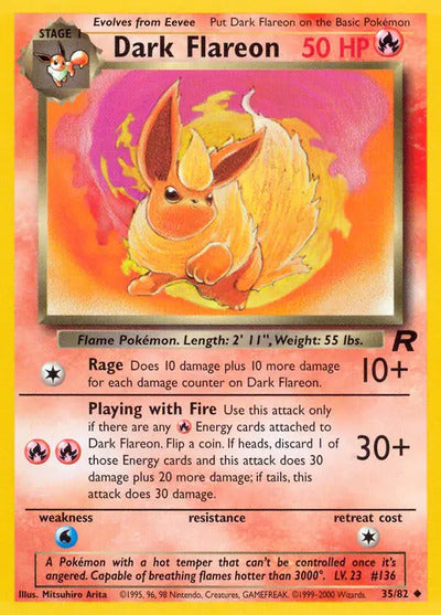 Dark Flareon 35/82 Unlimited Team Rocket