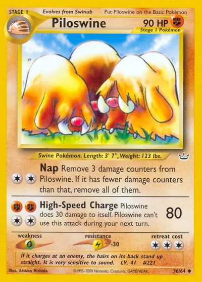 Piloswine 36/64 Unlimited Neo Revelation