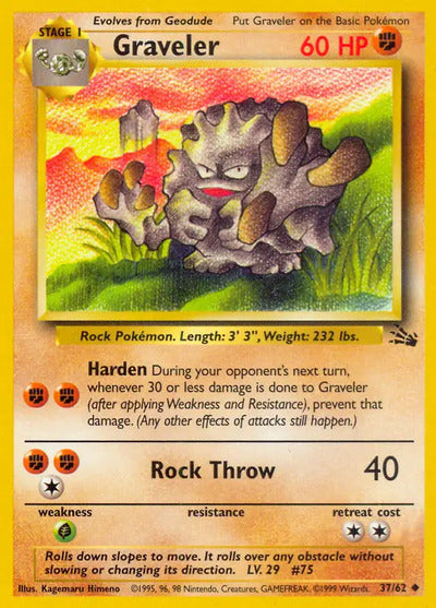 Graveler 37/62 Unlimited Fossil