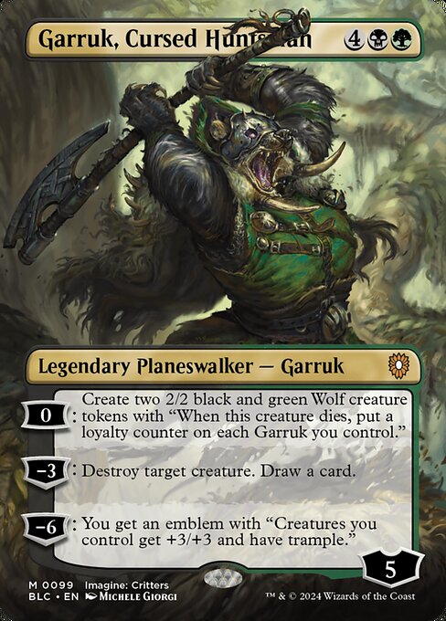 BLC: Garruk, Cursed Huntsman (Borderless) (Foil)