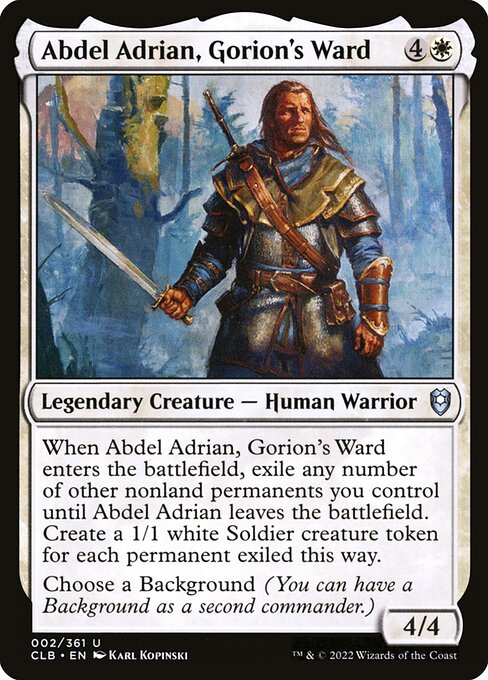 CLB: Abdel Adrian, Gorion's Ward