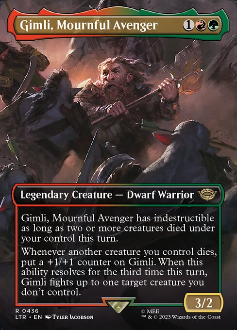 LTR: Gimli, Mournful Avenger (Borderless) (Foil)