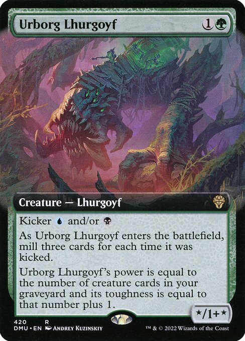 DMU: Urborg Lhurgoyf (Extended Art) (Foil)