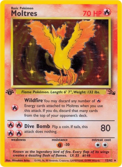 FO: Moltres (12) (1st Edition Holofoil)