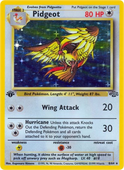 JU: Pidgeot (8) (1st Edition Holofoil)