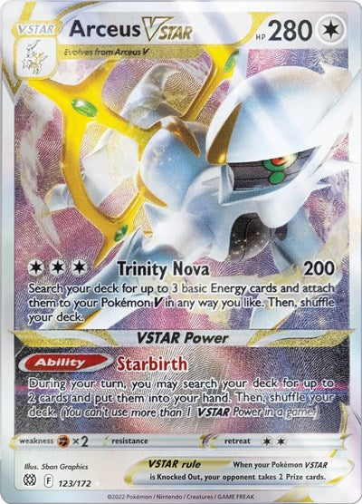 MCAP: Arceus VSTAR - 123/172 (Metal Card) (Holofoil)
