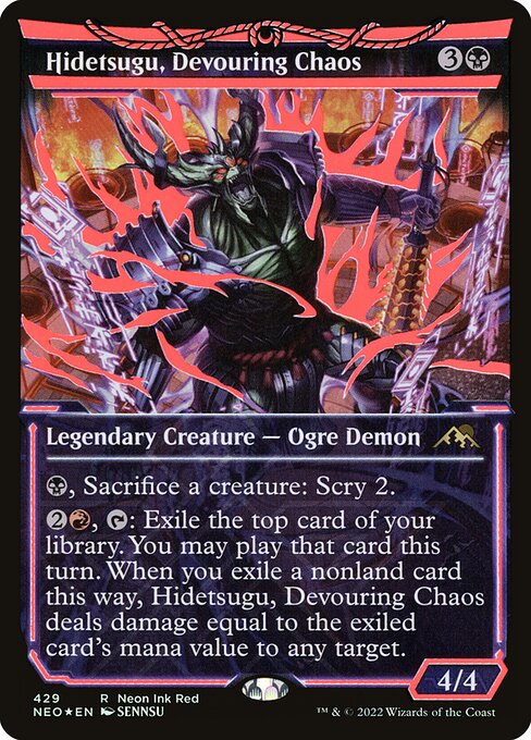 NEO: Hidetsugu, Devouring Chaos (Neon Red) (Foil)